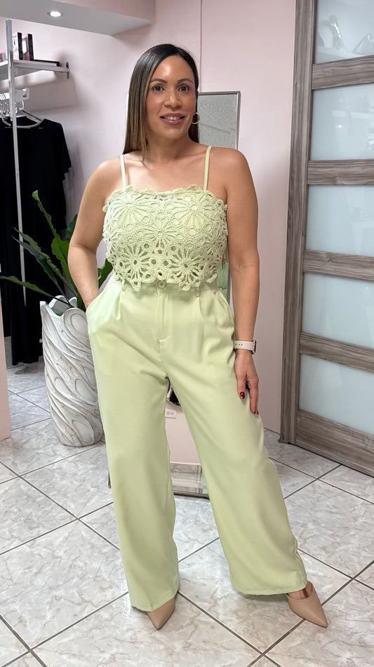 Light Green Top & Pant Set