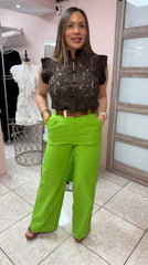 Brown Chinese Embroidery Top