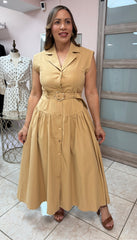 Amanda Camel Maxi Dress