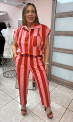 Red/Pink Top & Pant Set