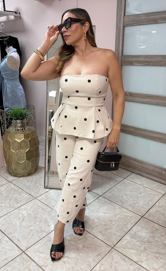 Polka Dots Denim Set