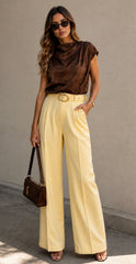 Butter Yellow Pant with Belt