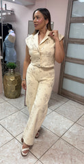 Amalia Embroidery Top & Pant Set