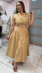 Amanda Camel Maxi Dress