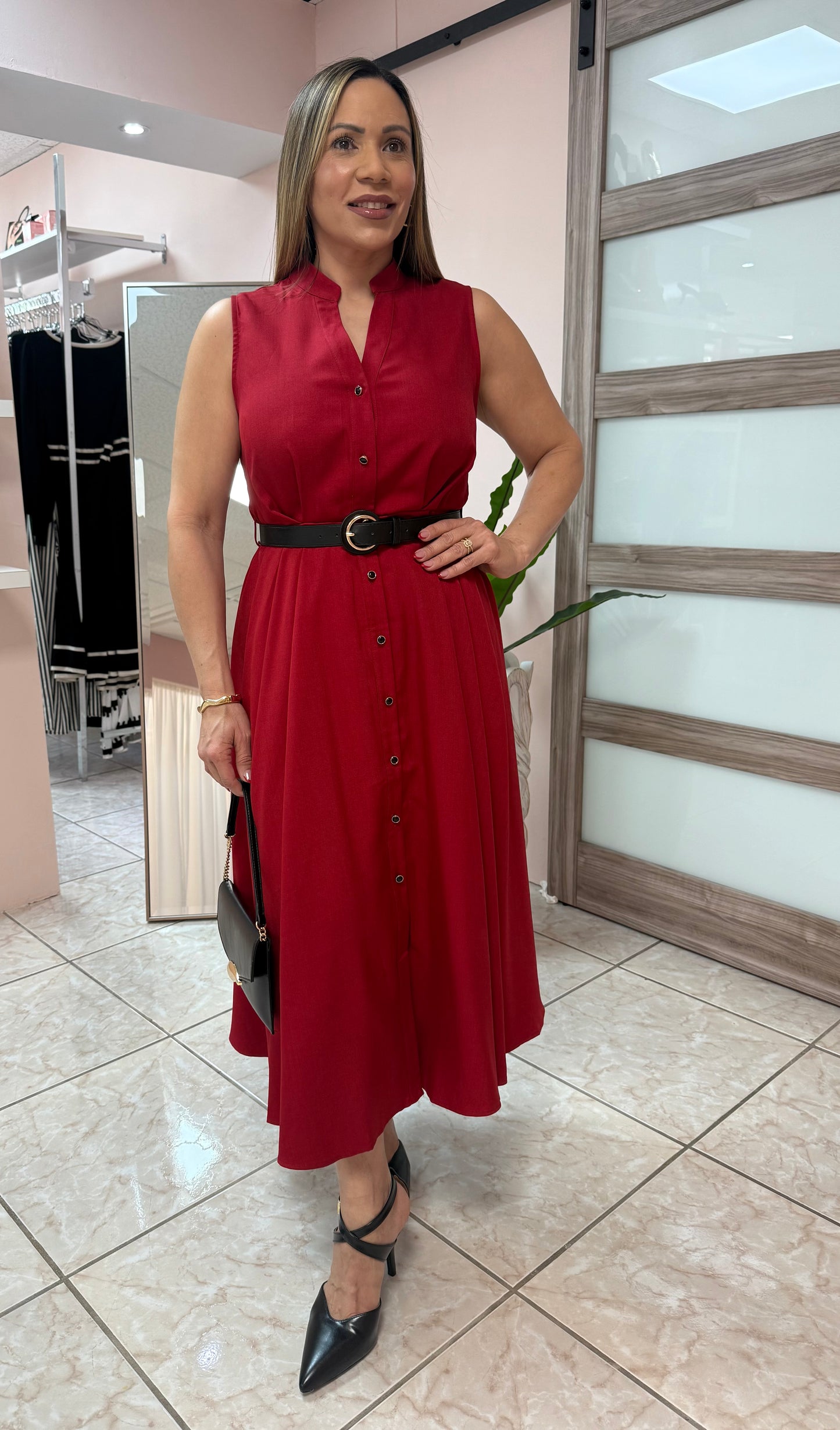 Red Midi Dress