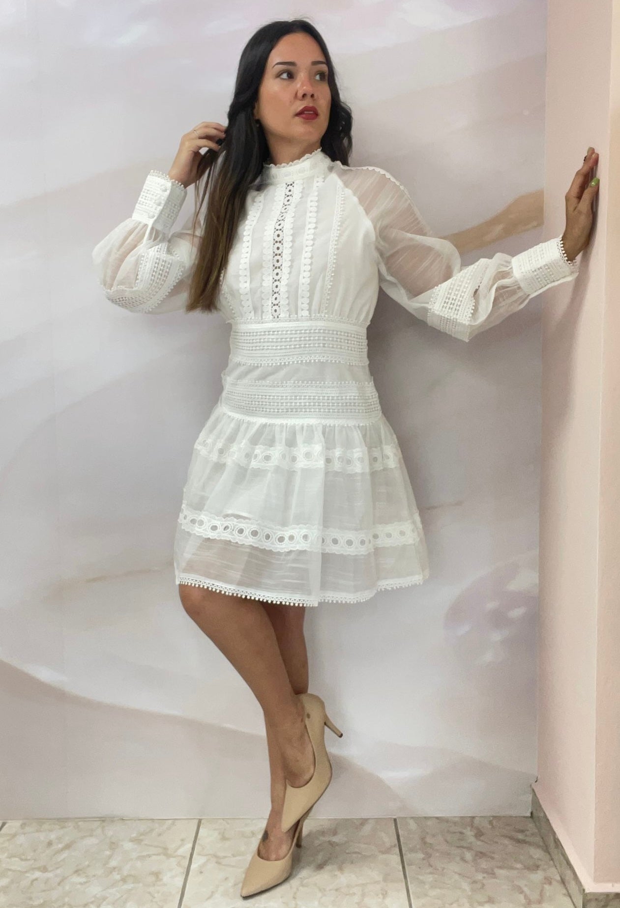 Lua White Short Dress