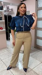 Taupe High Waist Pant