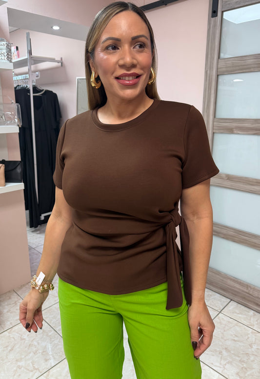 Aura Brown Top