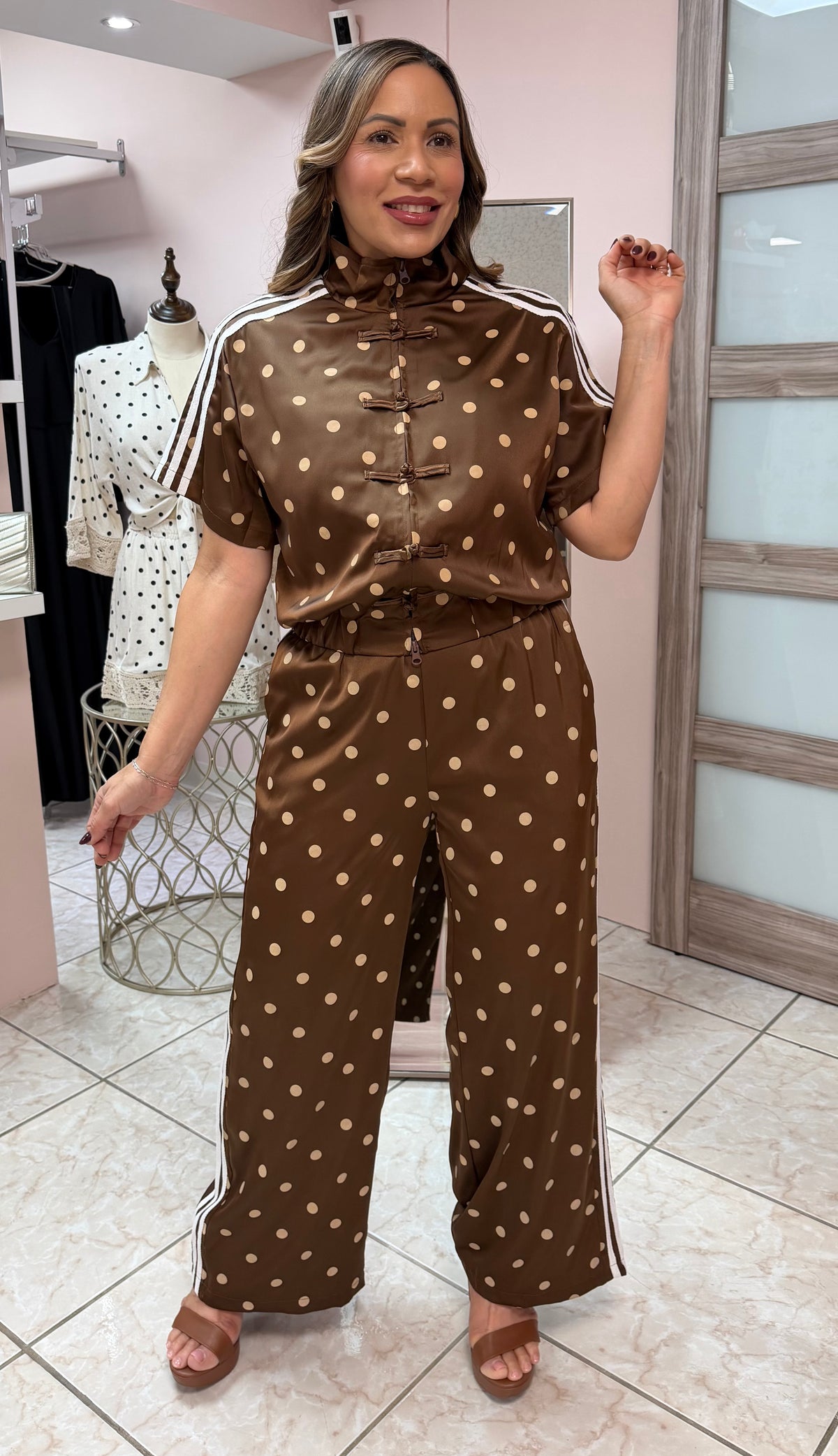Brown Polka Dots Set