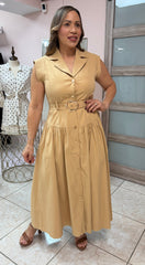 Amanda Camel Maxi Dress