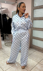 Light Blue Polka Dots Travel Set