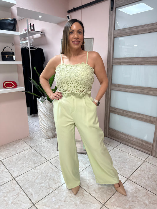 Light Green Top & Pant Set
