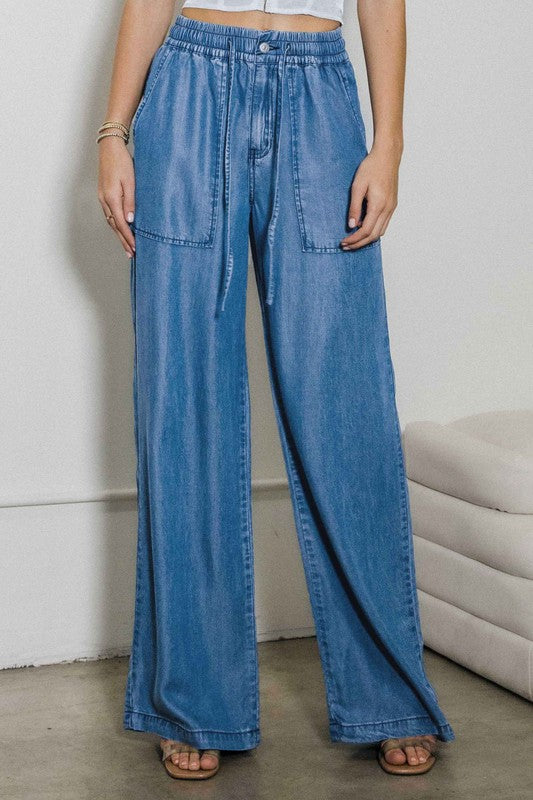 Tencel Straight Pants