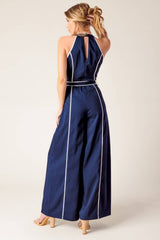 Alexa Navy/White Jumpsuit