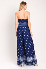 Navy Polka Dots Jumpsuit