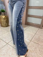 Lorena High Waist Two Tone Denim