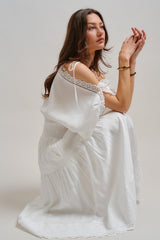 Sky White Midi Dress