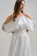 Sky White Midi Dress
