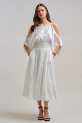 Sky White Midi Dress
