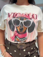 Ivory Puppy Shirt Top