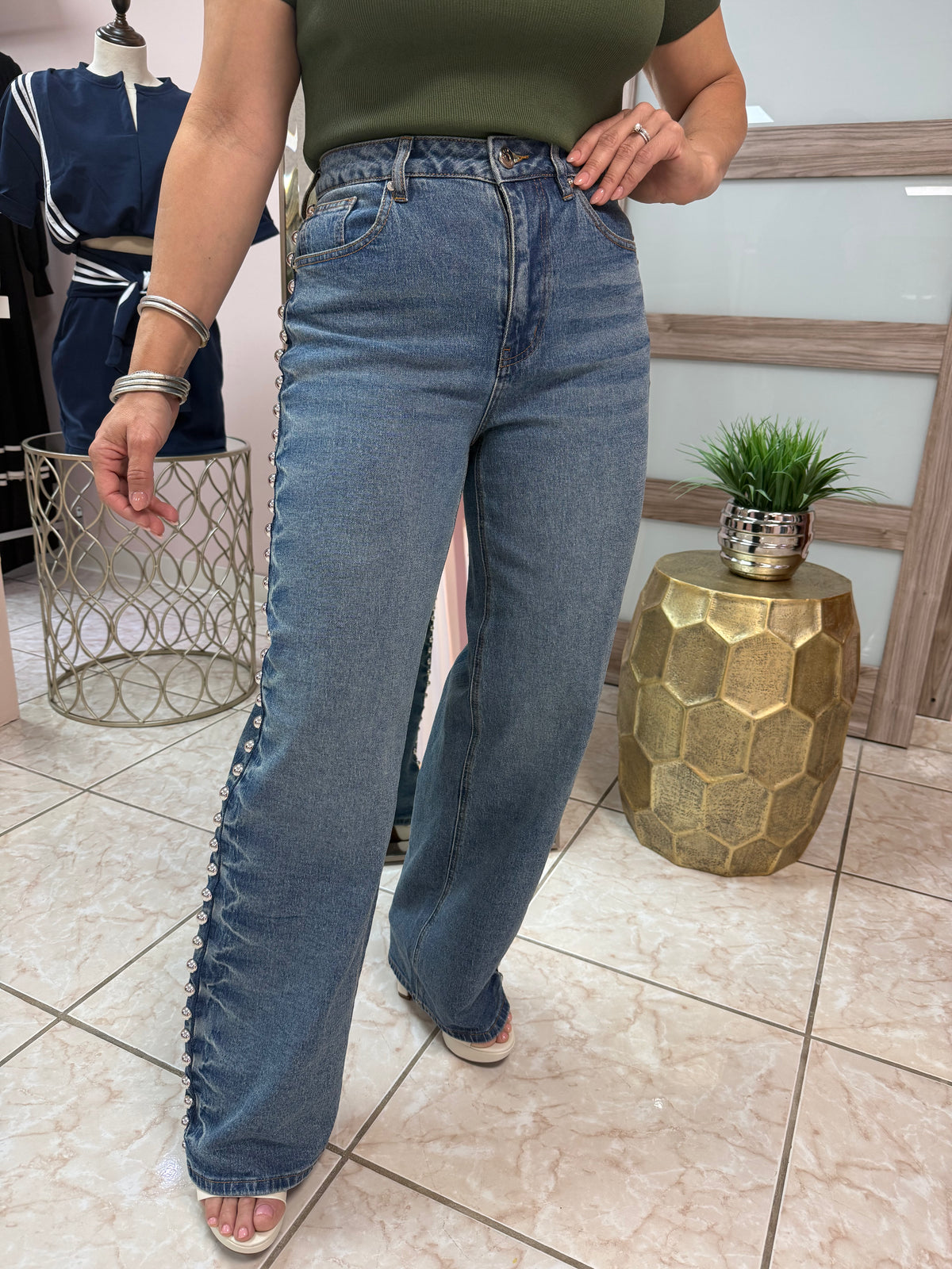 Medium Dark Denim Pant