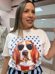 White Doggie Tshirt