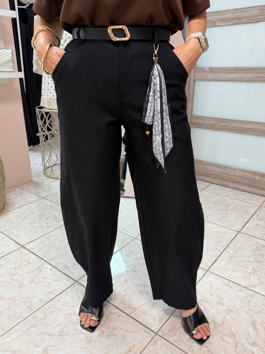Barrel Black Pants