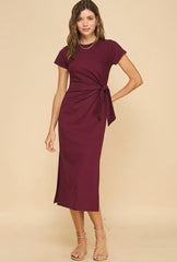 Alana Burgundy Dress