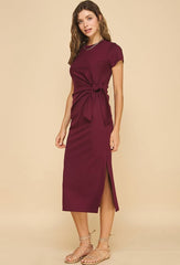 Alana Burgundy Dress