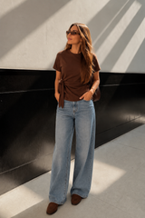 Aura Brown Top