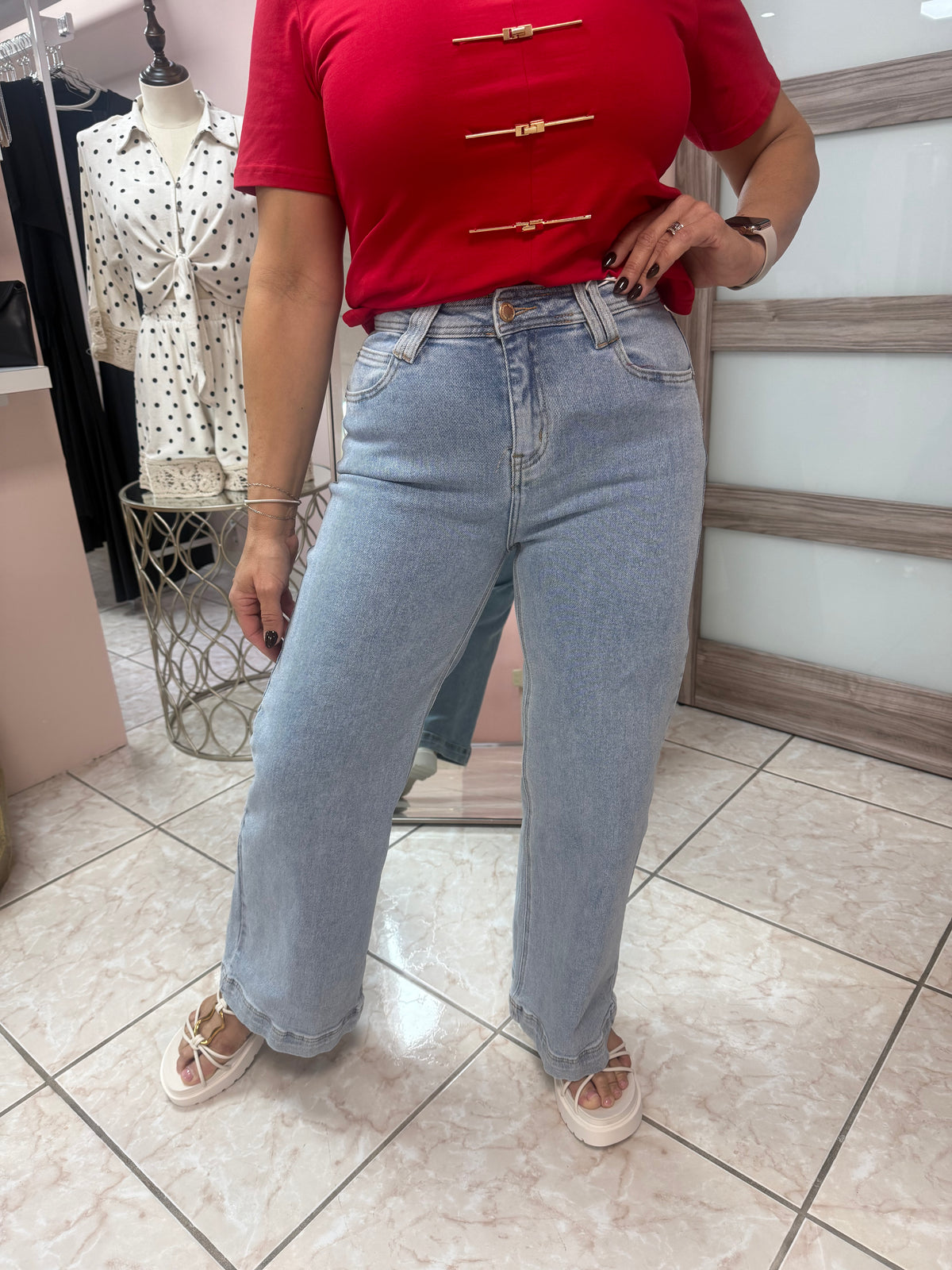 Light Medium High Waist Jeans
