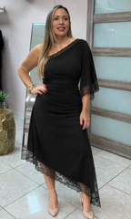 Sacha Asymetric Midi Dress