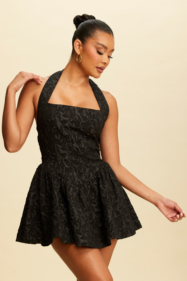 Lucy Black Halter Dress