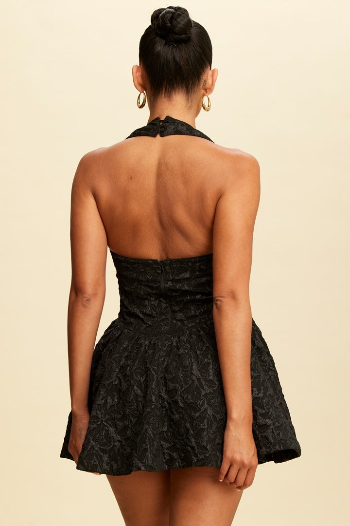 Lucy Black Halter Dress