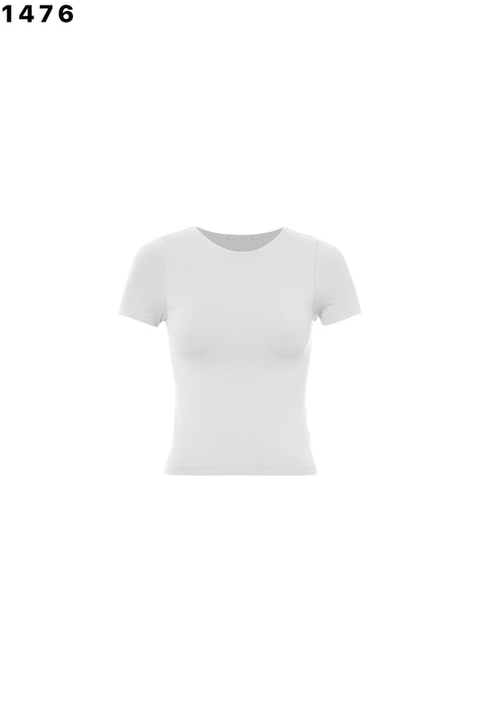 Round Neck Shortsleeve Top