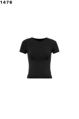 Round Neck Shortsleeve Top