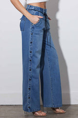 Vibrant Side Open Straight Jeans NEW DROP