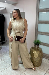Ivory Chrochet Two Pieces Set