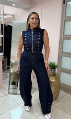 Denim Napoleon Jumpsuit