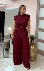 Olivia Wine Jumpsuit