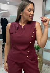 Burgundy Top & Pant Set