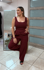 Wine Top & Pant Set
