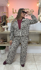 Ivory Leopard Print Travel Set