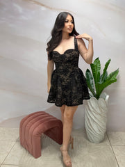 Amanda Black Lace Dress