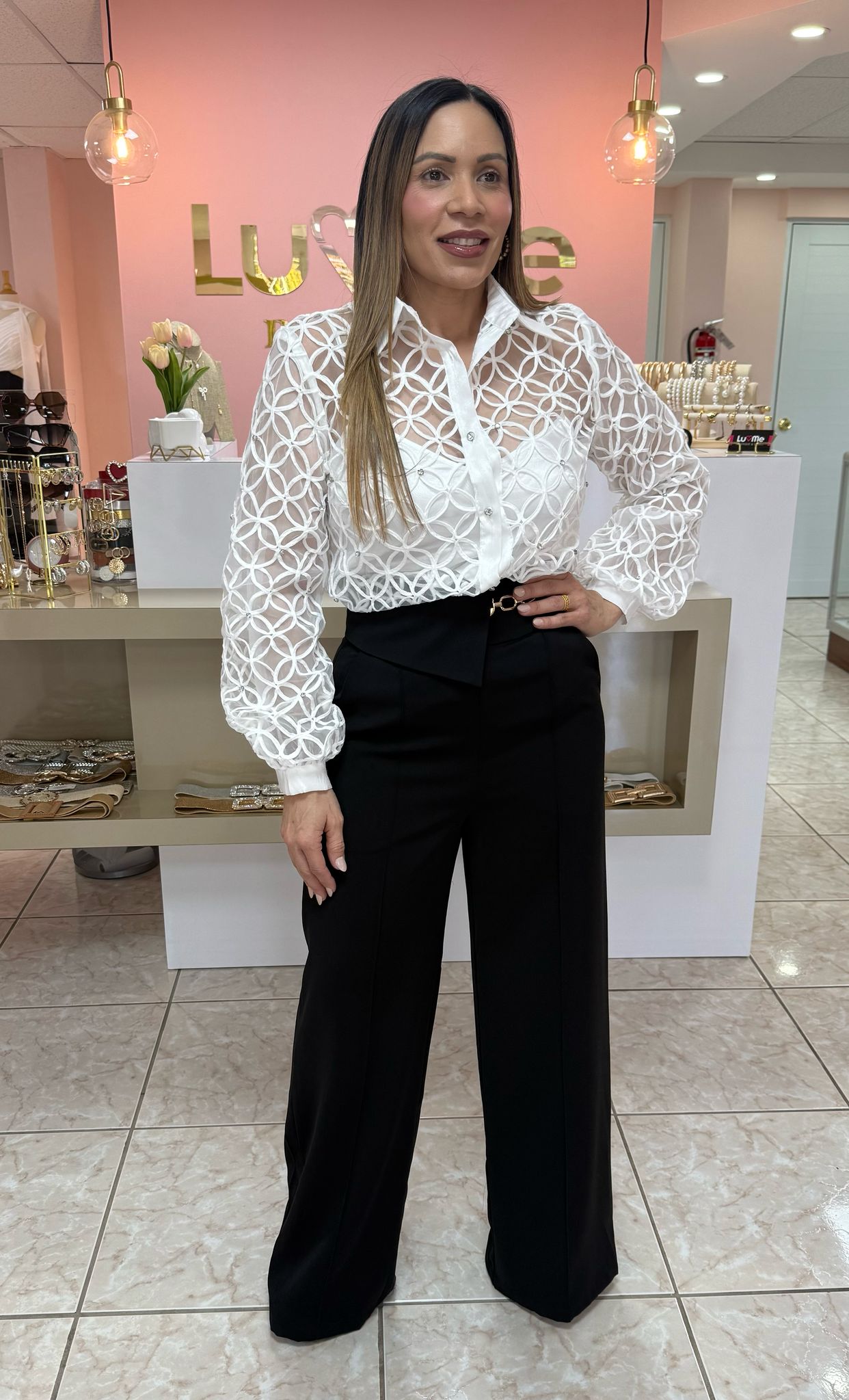 White Embroidery Top