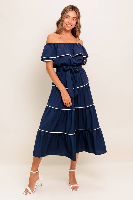 Navy/ White Náutica Dress