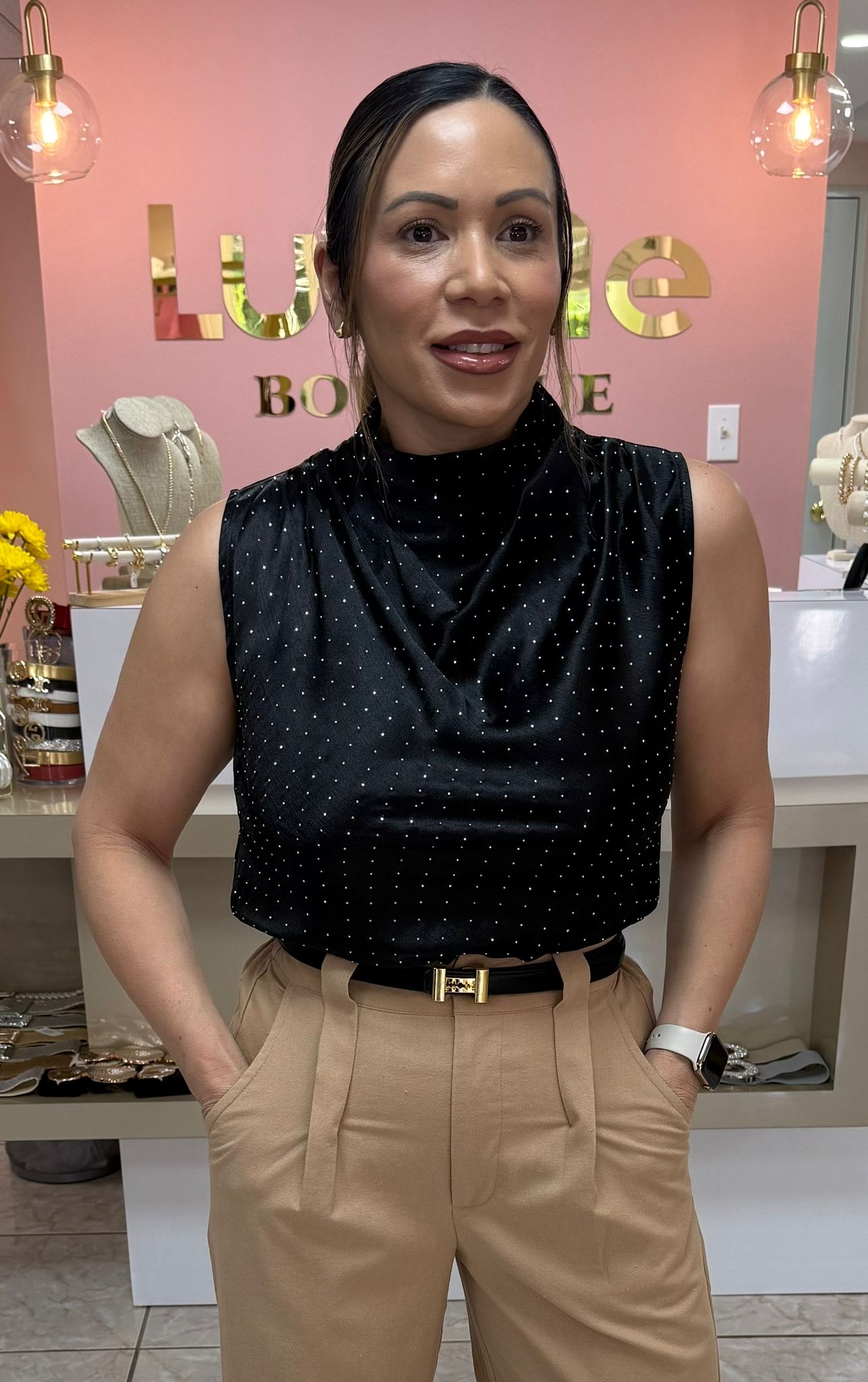 Black Sleeveless Top