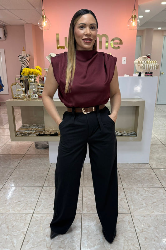 Black Linen Pant