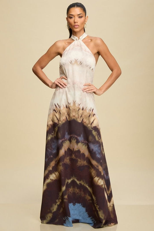 Ombre  Halter Maxi Dress