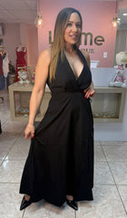Black Halter Maxi Dress